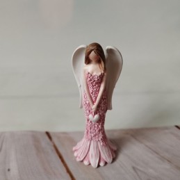 Anjel ružový 10 cm