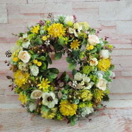 Veniec ozdobný žltý
