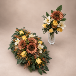Ikebana a kytica na hrob